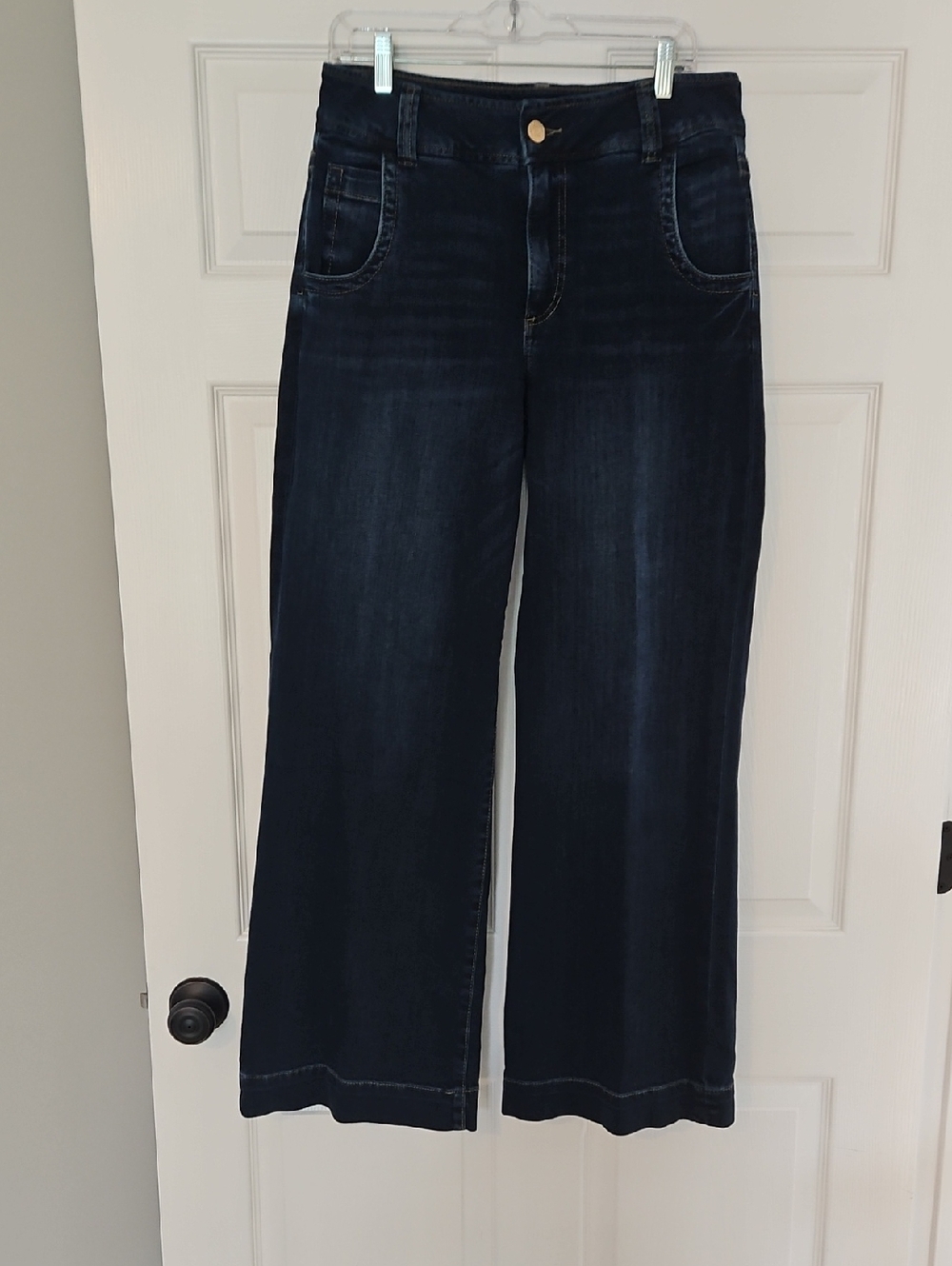 Classic Wide-Leg Women's Jeans - Dark Blue By Kut